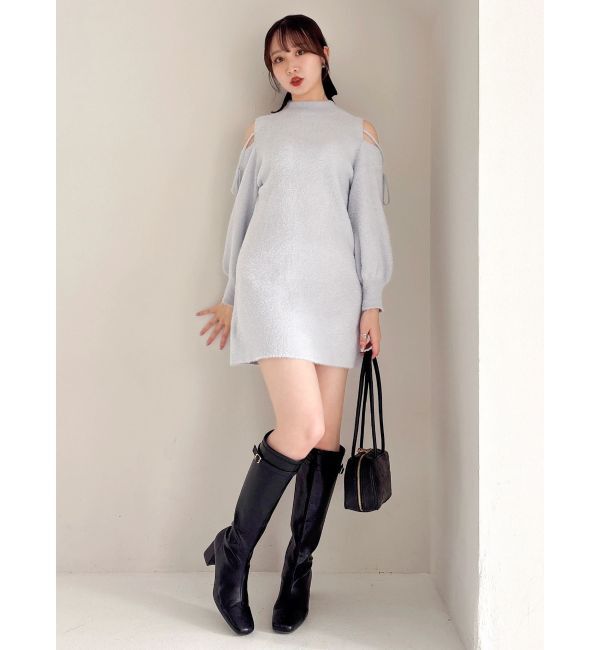 dazzlin「【WEB限定】オープンショルダーミニワンピース」|ワンピース|