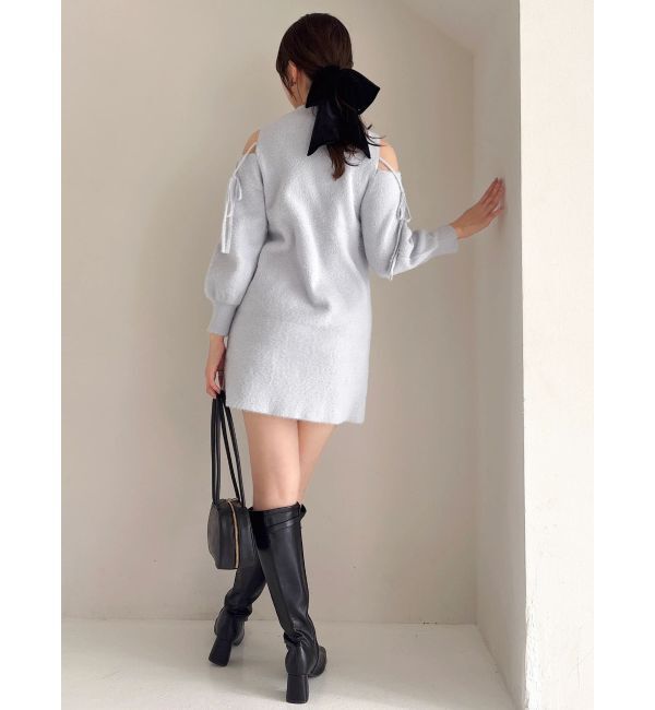 dazzlin「【WEB限定】オープンショルダーミニワンピース」|ワンピース|