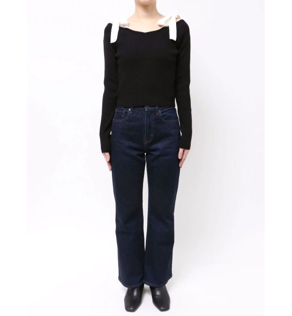 dazzlin「【WEB限定】ショルダーリボンニットトップス」|ニット・セーター|