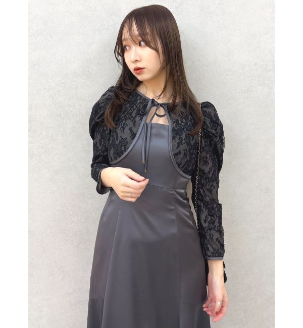 dazzlin「【藤井サチコラボ】ボレロSETサテンキャミドレス」|ワンピース|