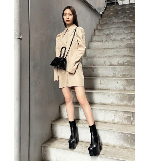 EMODA「ビッグカラーシャツワンピース」|ワンピース|