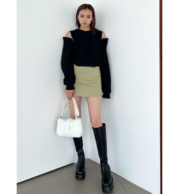 EMODA「ストレッチカーブミニスカート」|スカート|