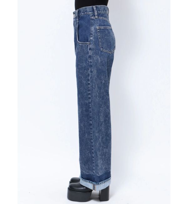 EMODA「2トーンルーズハイウエストジーンズ」|デニム|