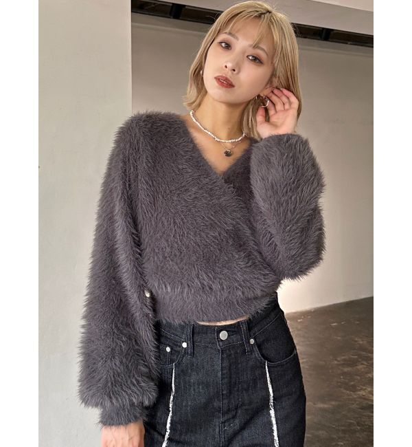 EMODA「2WAYシャギーニット」|ニット・セーター|グレー