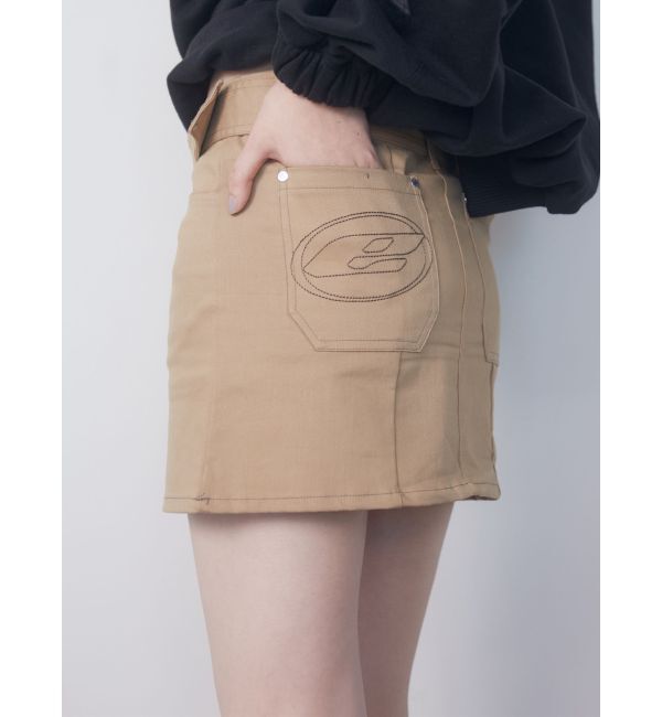 EMODA「パッチポケットミニスカート」|スカート|ベージュ