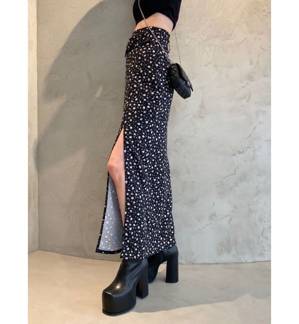 EMODA「ハイウエストベルトロングスカート」|スカート|