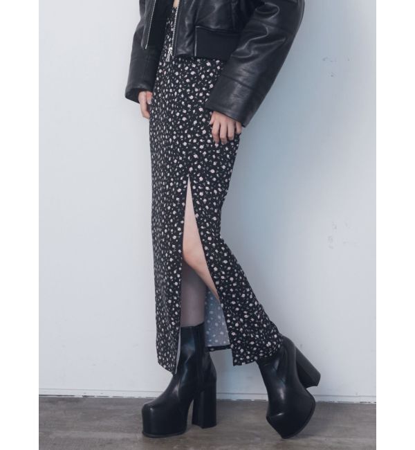 EMODA「ハイウエストベルトロングスカート」|スカート|