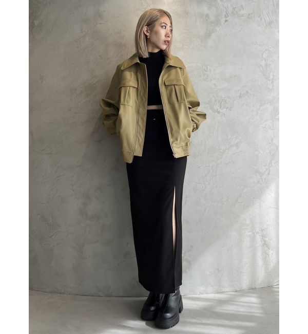 EMODA「ハイウエストベルトロングスカート」|スカート|