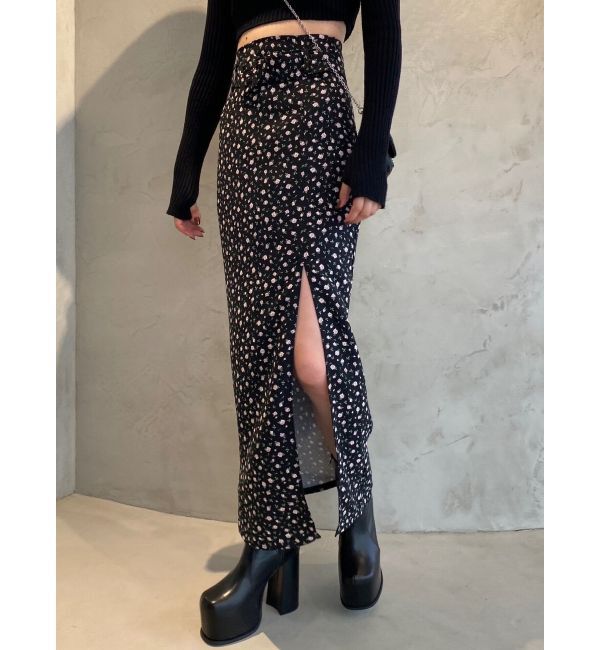 EMODA「ハイウエストベルトロングスカート」|スカート|ライトミックス