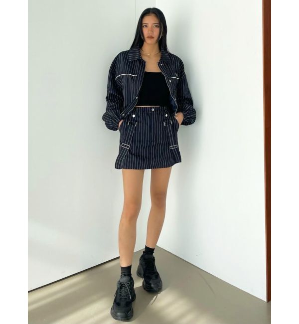 EMODA「ボックスEマークショートブルゾン」|ブルゾン・スタジャン|