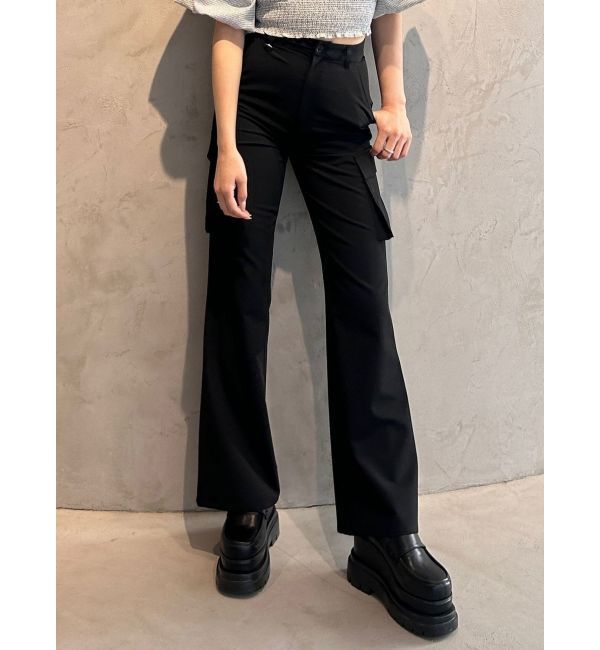 EMODA「アウトポケットフレアパンツ」|その他|ブラック