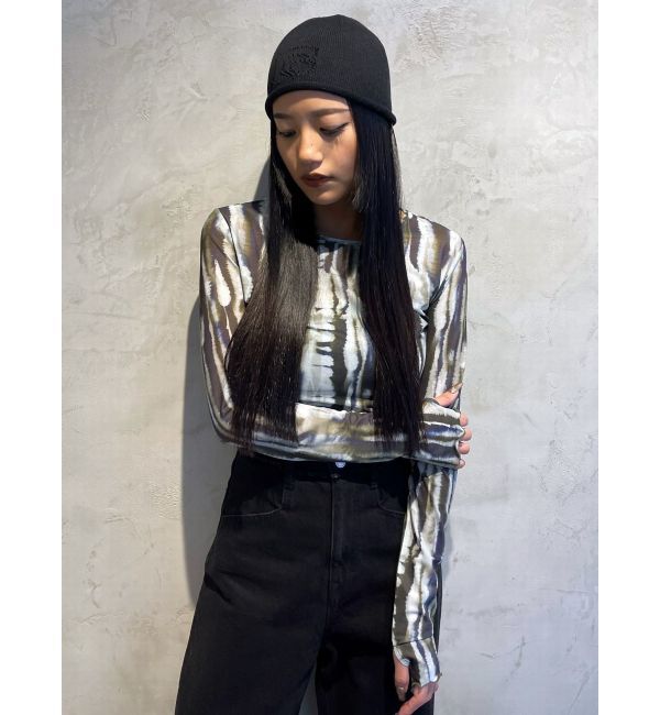 EMODA「コンパクトロゴビーニー」|ニット帽|