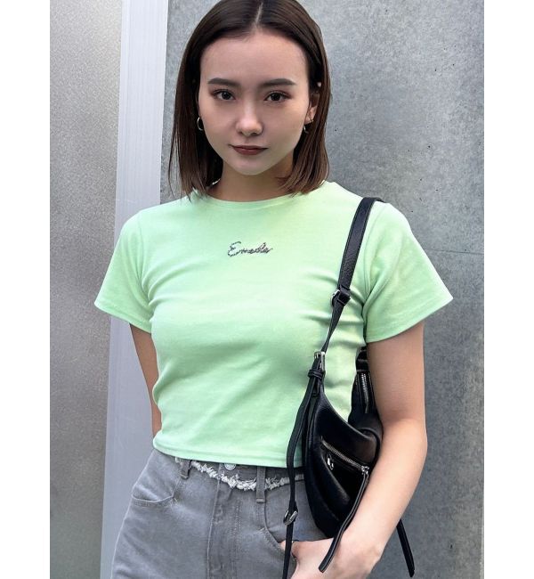 EMODA「ビーズロゴTシャツ」|Tシャツ・カットソー|