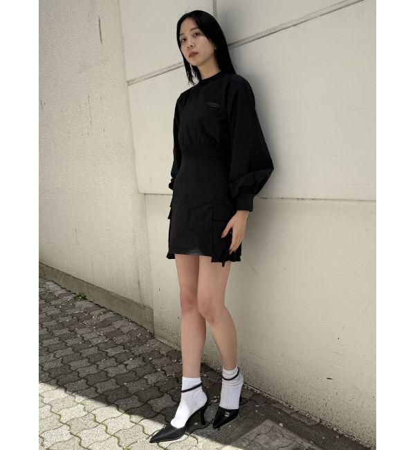 EMODA「ナイロンパフミニワンピース」|ワンピース|