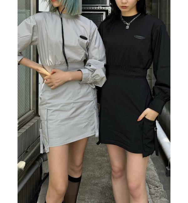 EMODA「ナイロンパフミニワンピース」|ワンピース|
