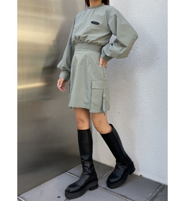 EMODA「ナイロンパフミニワンピース」|ワンピース|