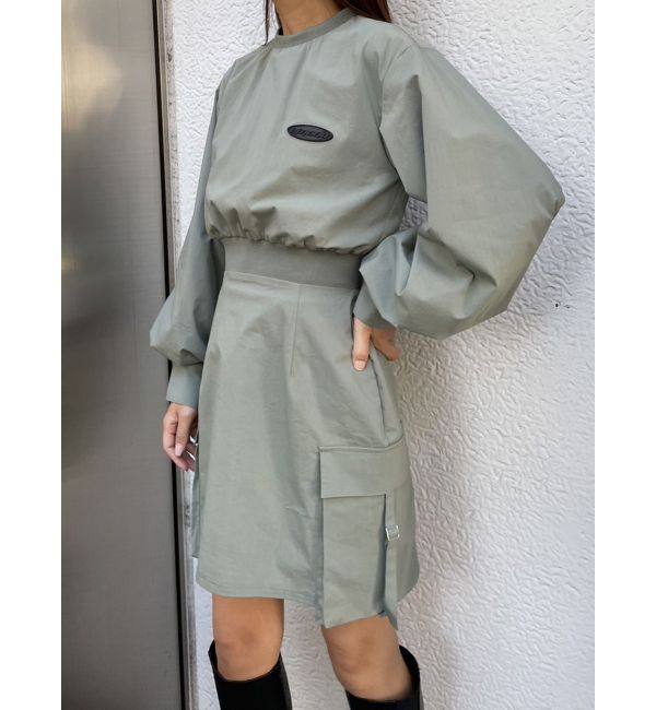 EMODA「ナイロンパフミニワンピース」|ワンピース|