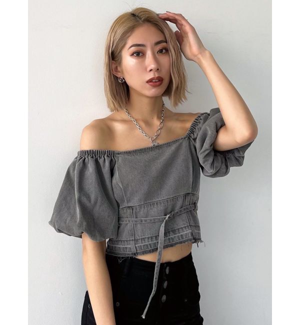 EMODA「デニムオフショルダートップ」|Tシャツ・カットソー|