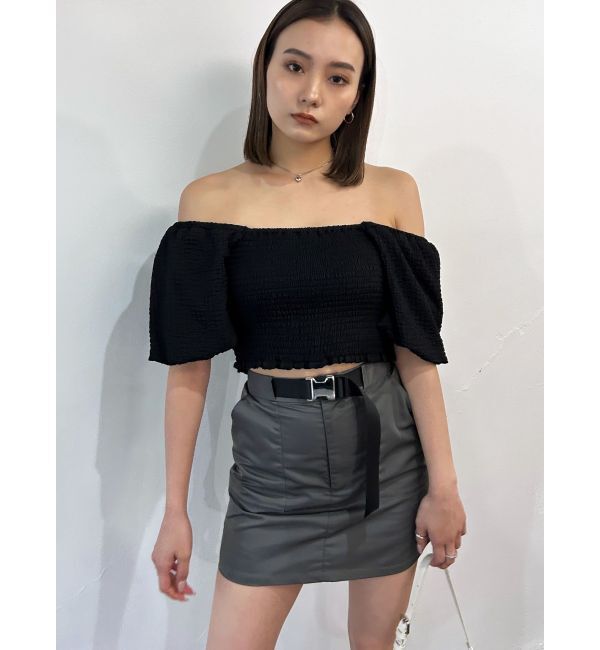 EMODA「ベルトボックスミニスカート」|スカート|