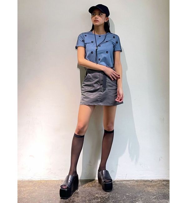 EMODA「ベルトボックスミニスカート」|スカート|