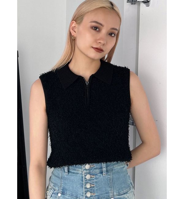 EMODA「フリンジヤーンジップタンクトップ」|タンクトップ|