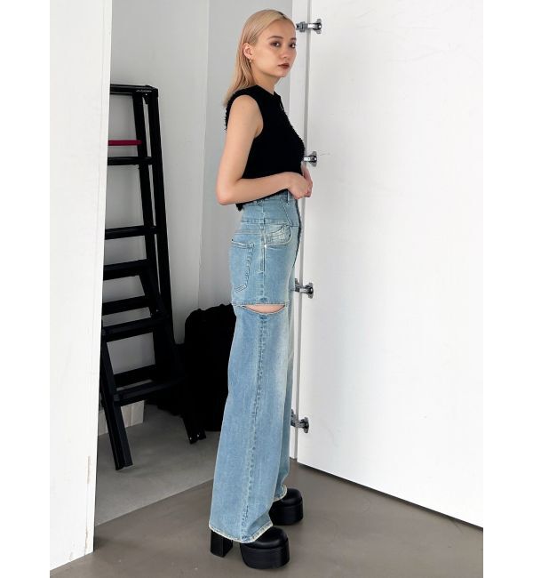 EMODA「フリンジヤーンジップタンクトップ」|タンクトップ|