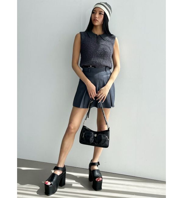 EMODA「フリンジヤーンジップタンクトップ」|タンクトップ|