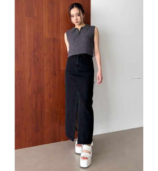 EMODA「フリンジヤーンジップタンクトップ」|タンクトップ|