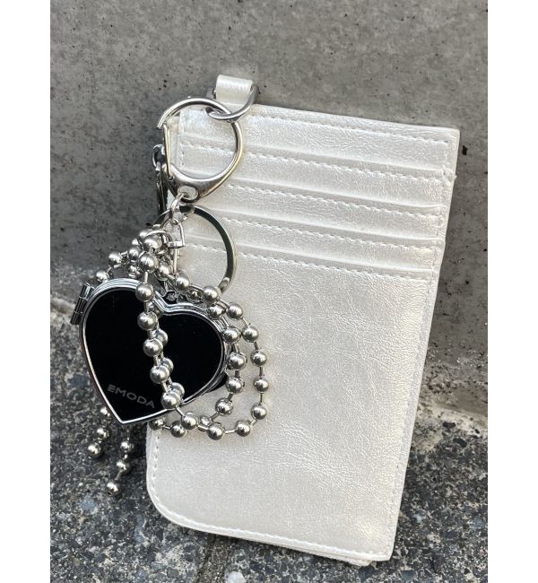 EMODA「ミラーカードケース」|名刺入れ・カードケース|アイボリー