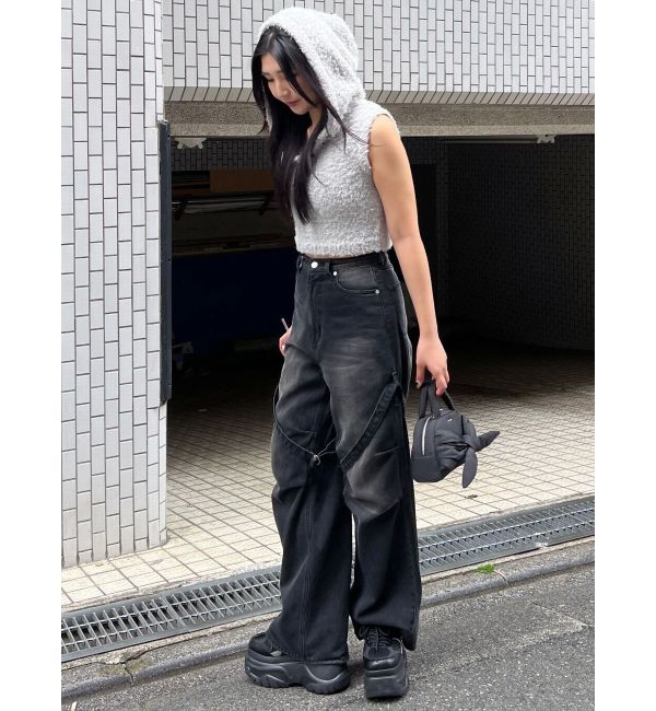 EMODA「カーゴベルトルーズジーンズ」|デニム|