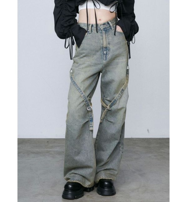 EMODA「カーゴベルトルーズジーンズ」|デニム|