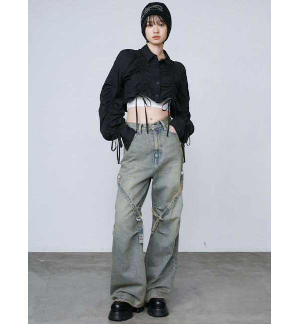 EMODA「カーゴベルトルーズジーンズ」|デニム|