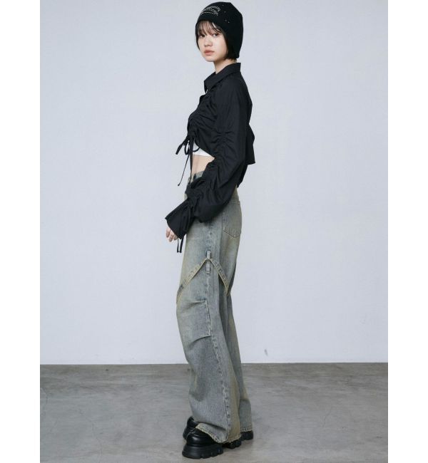 EMODA「カーゴベルトルーズジーンズ」|デニム|