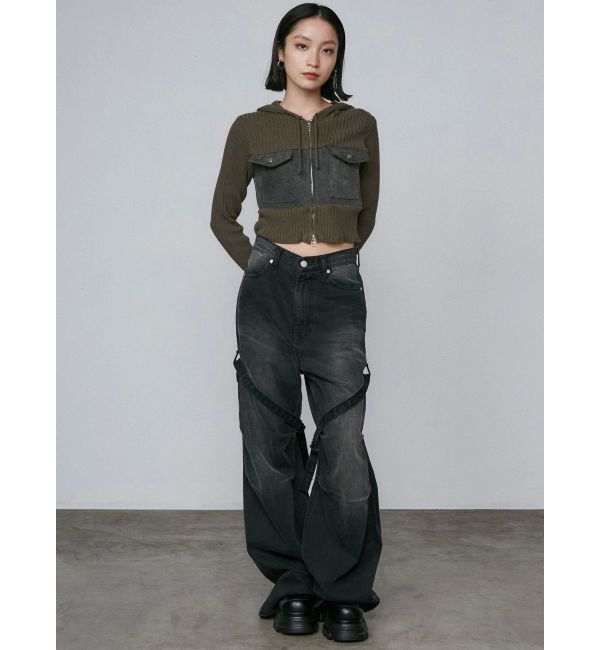 EMODA「カーゴベルトルーズジーンズ」|デニム|