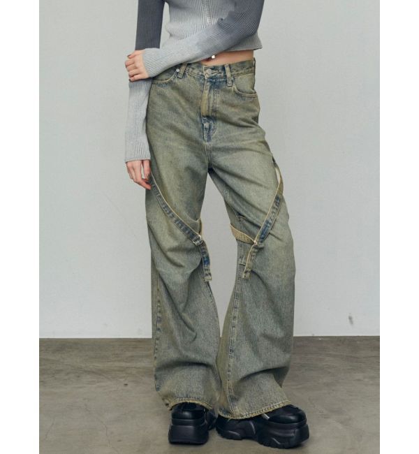 EMODA「カーゴベルトルーズジーンズ」|デニム|