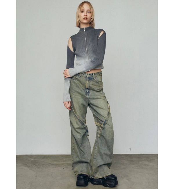 EMODA「カーゴベルトルーズジーンズ」|デニム|