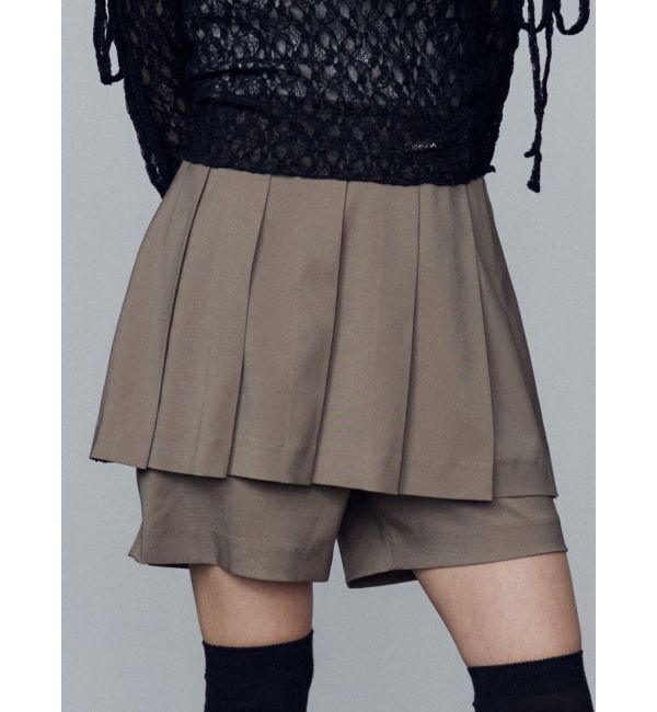EMODA「2ピースレイヤースカートパンツ」|スカート|ベージュ