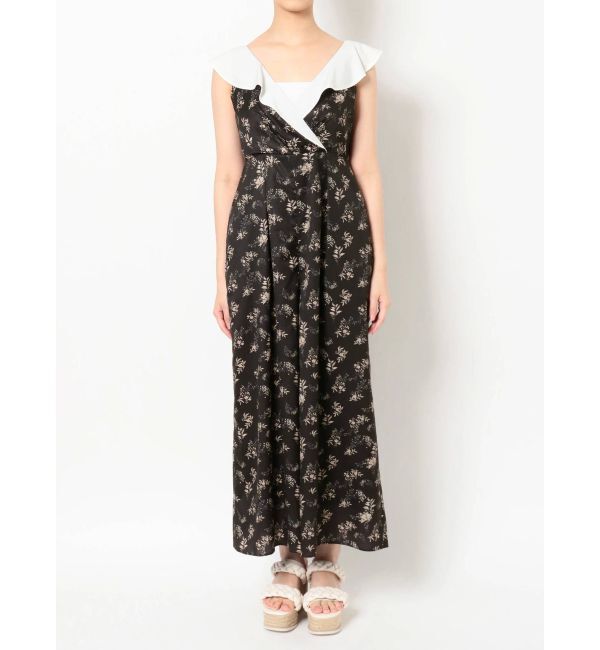 MERCURYDUO「フラワーバックリボンロンパース」|オールインワン|