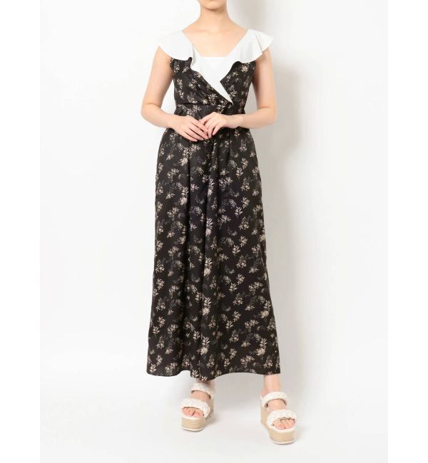 MERCURYDUO「フラワーバックリボンロンパース」|オールインワン|