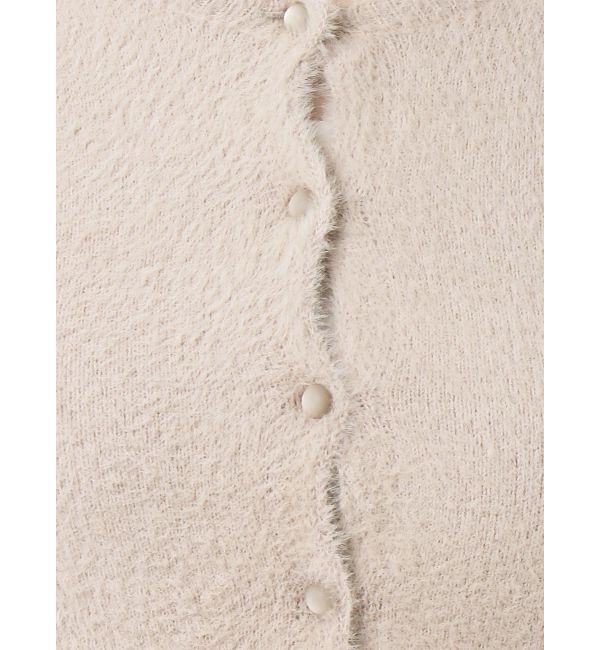 MERCURYDUO「ロングスリーブミニシャギーニットカーディガン」|カーディガン|