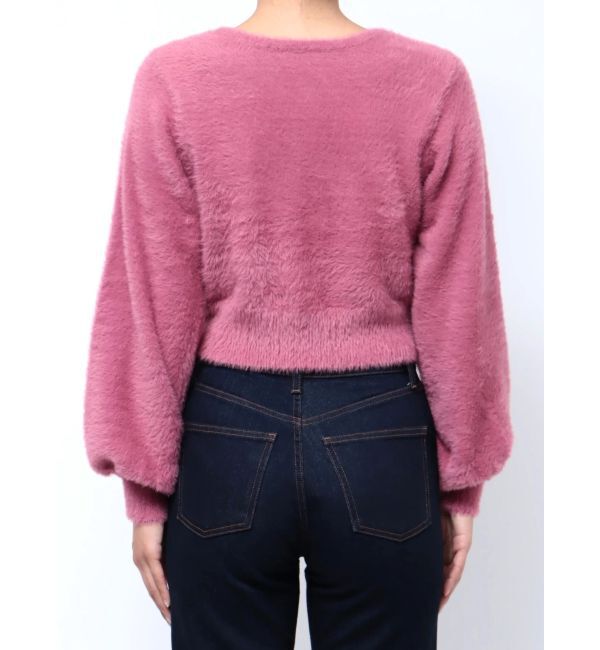 MERCURYDUO「ロングスリーブミニシャギーニットカーディガン」|カーディガン|