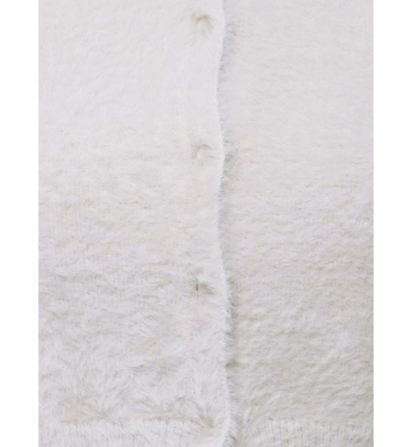 MERCURYDUO「ロングスリーブミニシャギーニットカーディガン」|カーディガン|