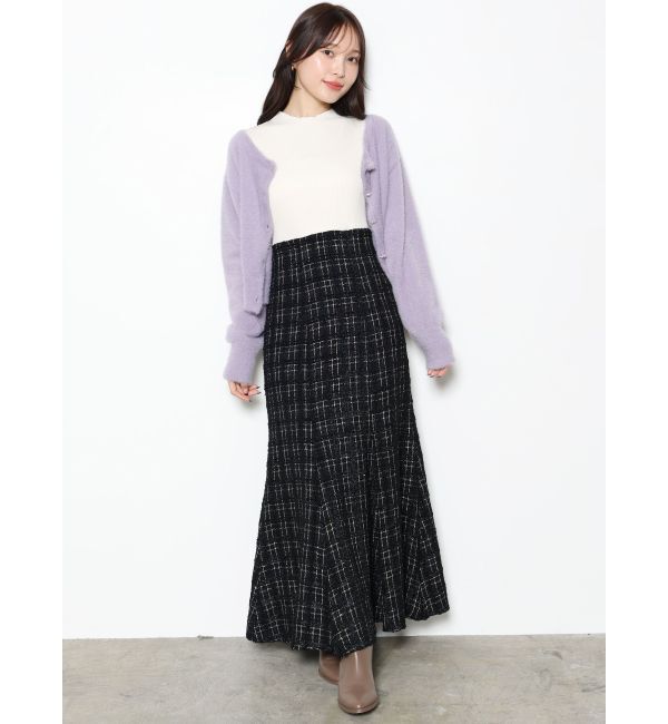 MERCURYDUO「異素材ドッキングバックレースアップニットワンピース」|ワンピース|