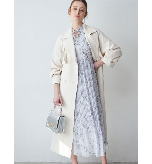 MERCURYDUO「花柄ラッフルプリーツティアードワンピース」|ワンピース|