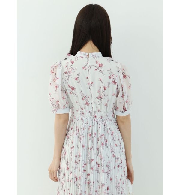 MERCURYDUO「花柄ラッフルプリーツティアードワンピース」|ワンピース|