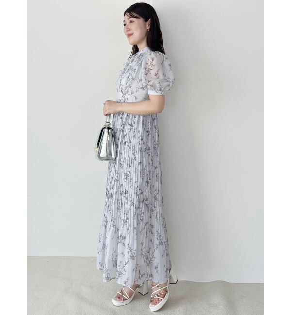 MERCURYDUO「花柄ラッフルプリーツティアードワンピース」|ワンピース|