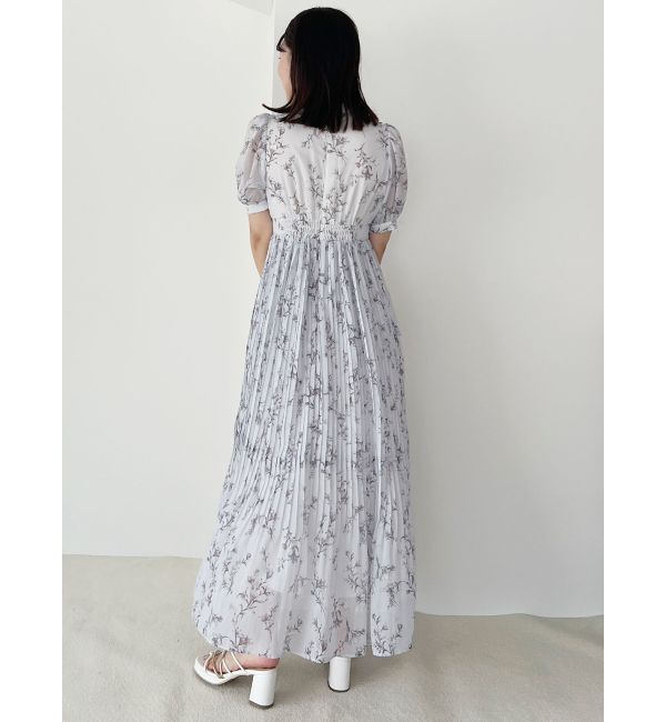 MERCURYDUO「花柄ラッフルプリーツティアードワンピース」|ワンピース|