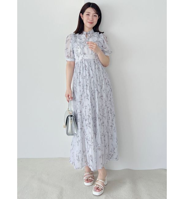 MERCURYDUO「花柄ラッフルプリーツティアードワンピース」|ワンピース|