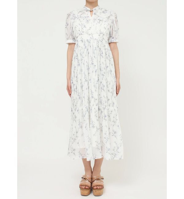 MERCURYDUO「花柄ラッフルプリーツティアードワンピース」|ワンピース|