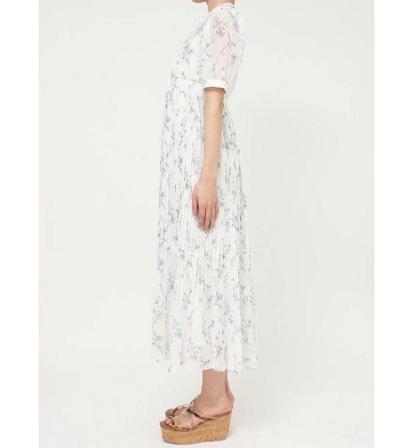 MERCURYDUO「花柄ラッフルプリーツティアードワンピース」|ワンピース|